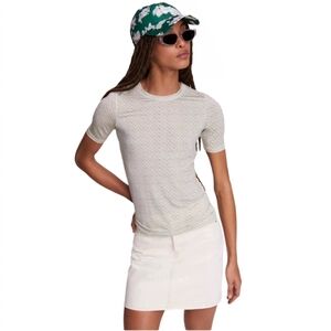 Rag & Bone Super Soft Green and White Sabeen Jersey Top Size XS